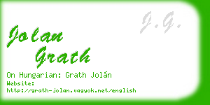 jolan grath business card
